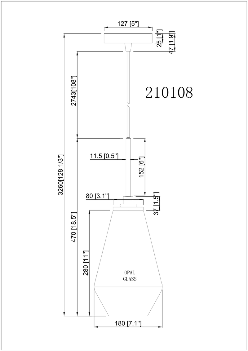 Nimbus II 1 Light Pendant - Black