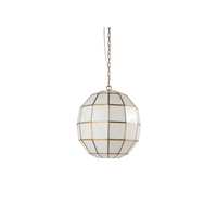 Caldera Glass Pendant - Antique Brass