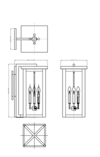 Cliffton Outdoor Wall Mount - Medium - Black