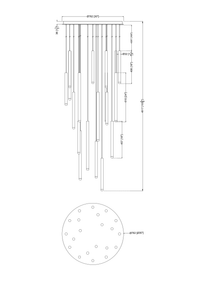 Svette 21 Light Pendant Chandelier