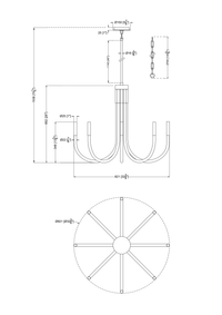 Grace Chandelier - Dark Bronze