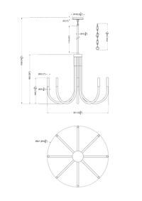 Grace Chandelier - Aged Brass
