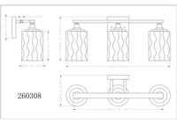 Voda 3 Light Vanity - Black