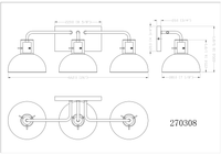 Lucian 3 Light Vanity - Black