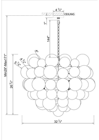Opal 8 Light Chandelier