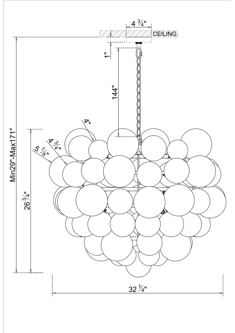 Opal 8 Light Chandelier