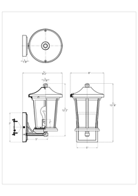 Luna 1 Light Outdoor Sconce - Small