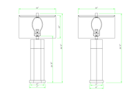 Hex Table Lamp - Faux Shagreen
