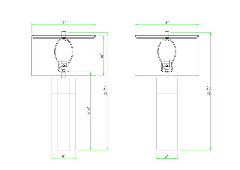 Hex Table Lamp - Crystal