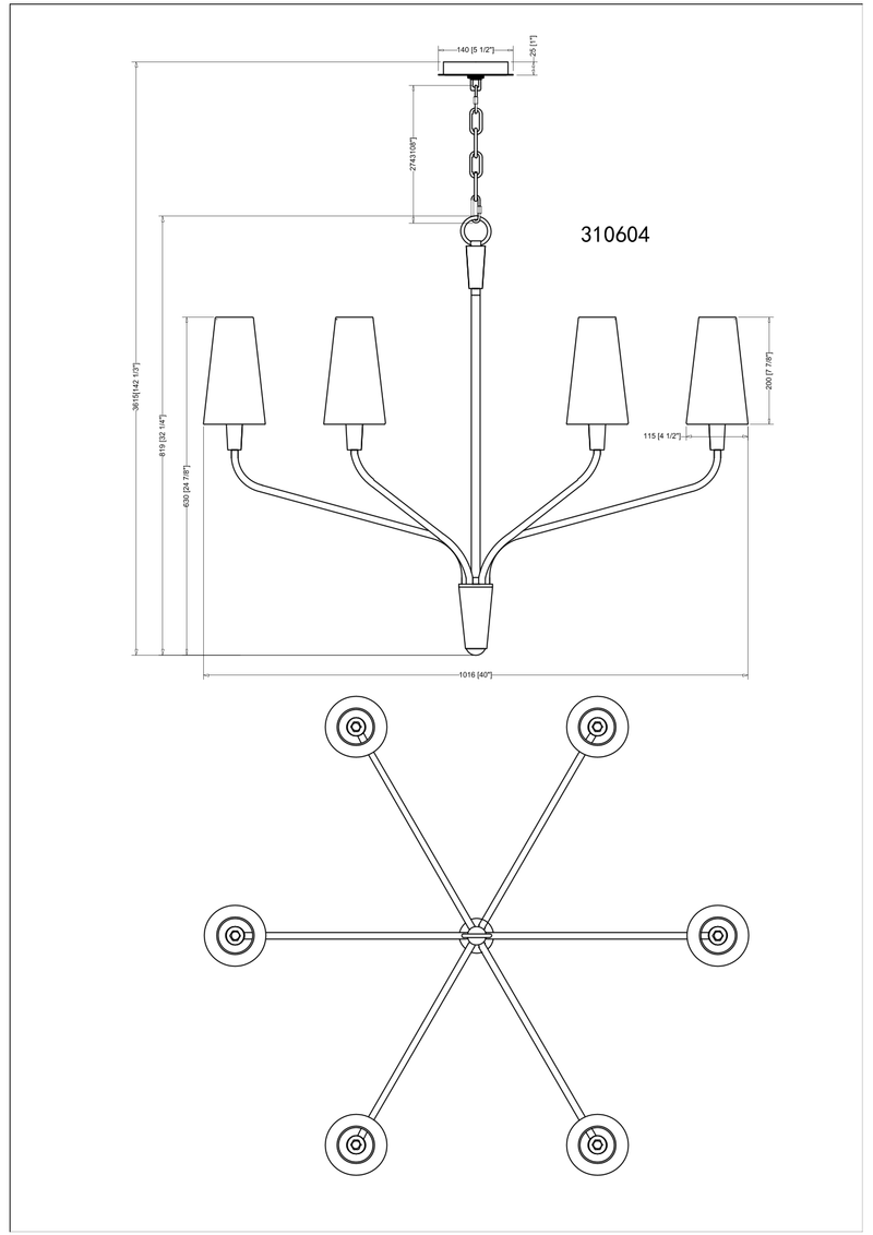 Soren 6 Light Chandelier