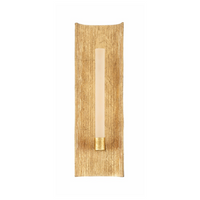 Ribbed LED Sconce - Gold Leaf