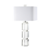 Stacked Crystal Table Lamp - Silver
