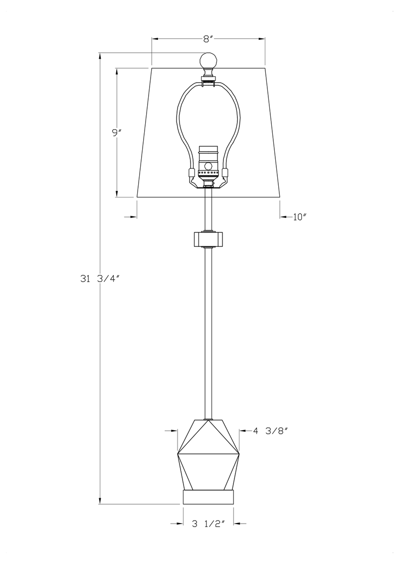 Glimmers Buffet Lamp
