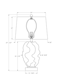 Ruffles Table Lamp - Blue
