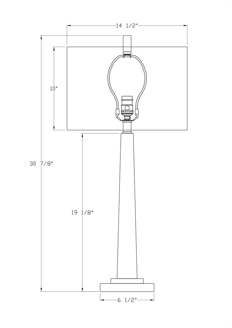 Obelisk Table Lamp - Alabaster