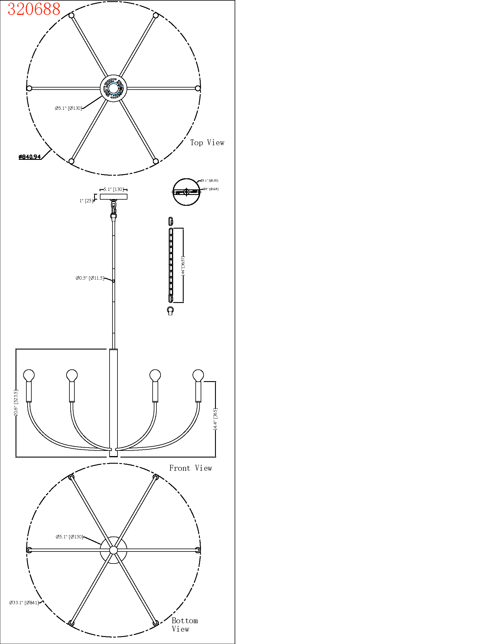 Hayden 6 Light Chandelier