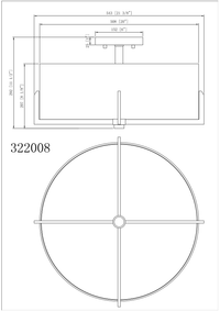 Ava Four Light Semi Flush - Black
