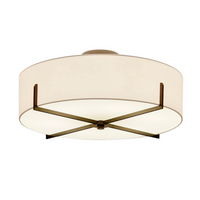 Ava Six Light Semi Flush Mount - Black