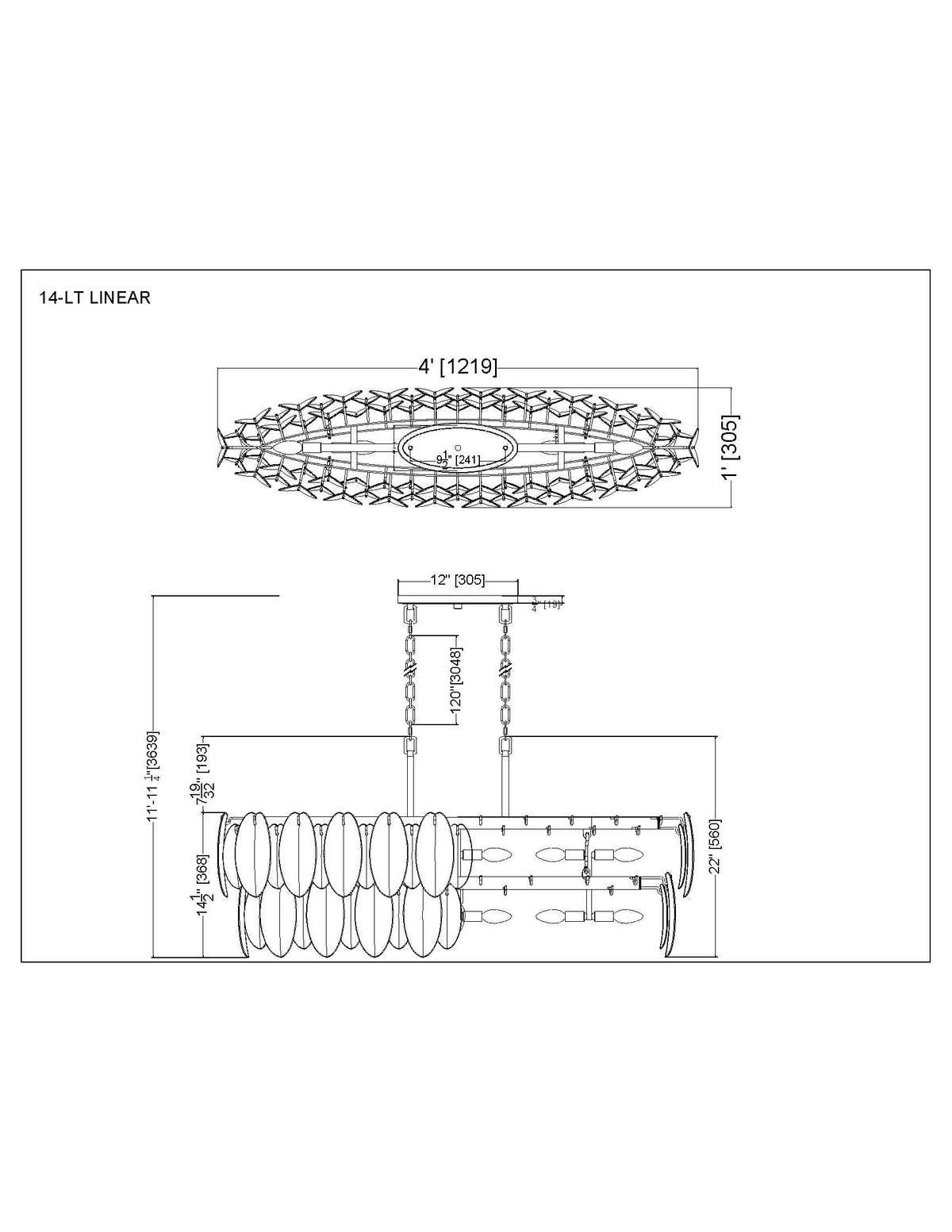 Ritzy Linear Chandelier