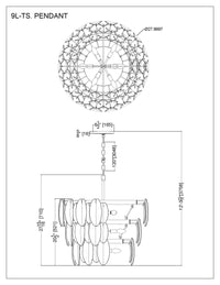 Ritzy 9 Light Chandelier