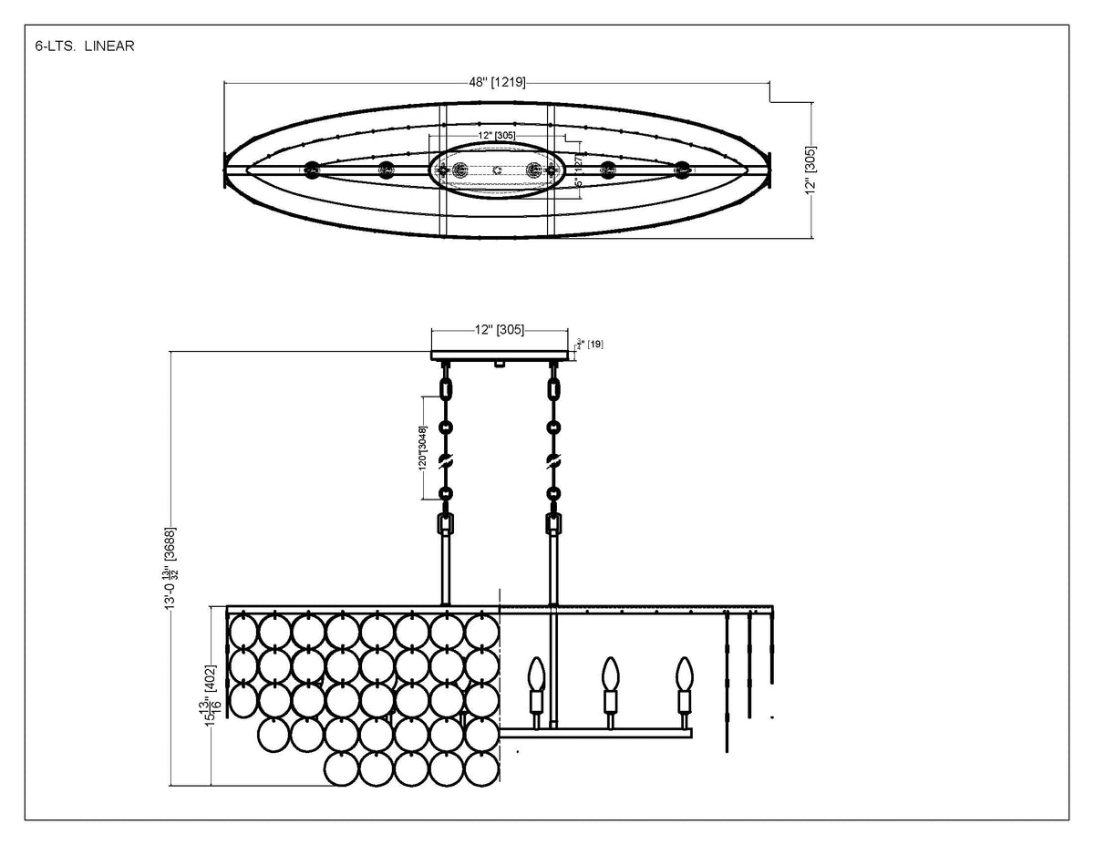 Oasis Linear Chandelier