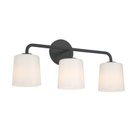 Serena 3 Light Bath Sconce - Black