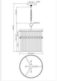 Cassie 4 Light Pendant - Gold