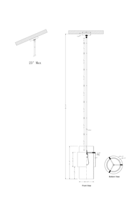 Jupiter 1 Light Pendant - Aged Brass