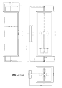 Hudson 4 Light Outdoor Wall Mount - Large