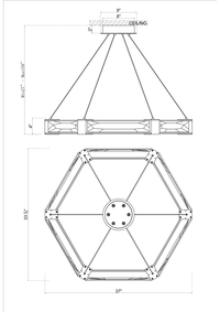 Terra 12 Light LED Pendant