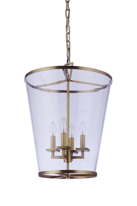 Glitzer 1 Light LED Pendant - Aged Brass