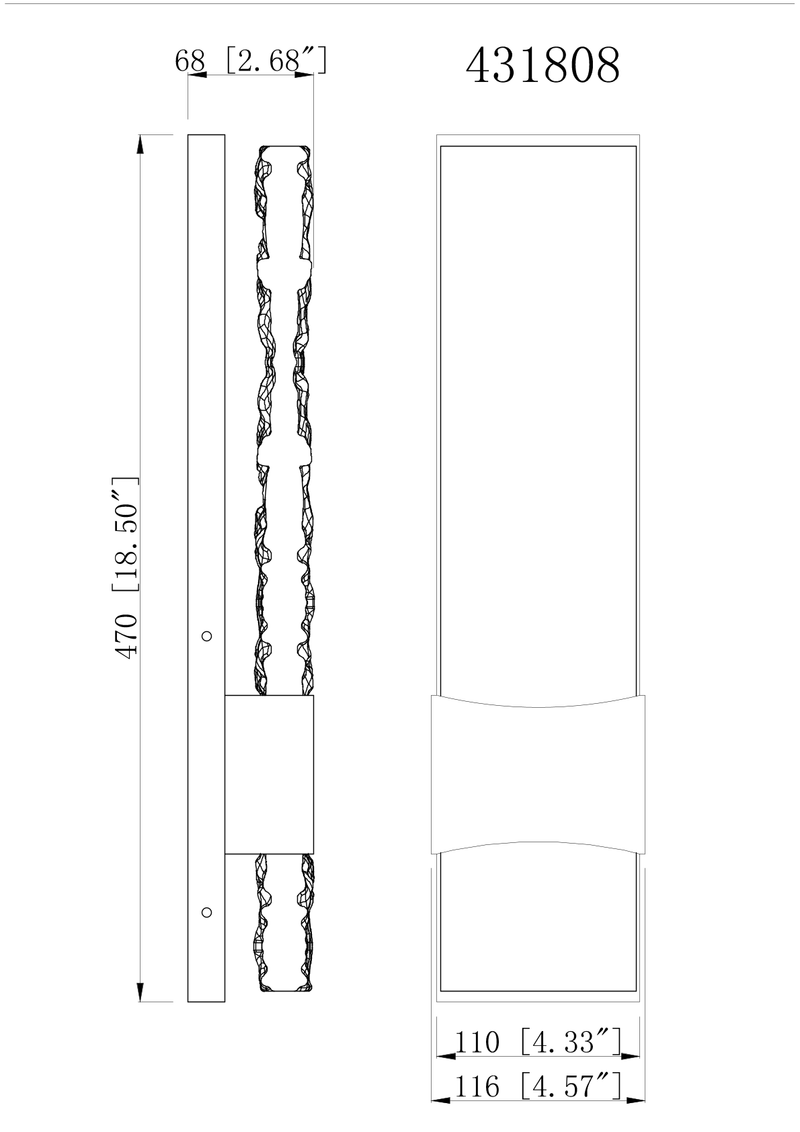 Galicia LED Wall Sconce - Black