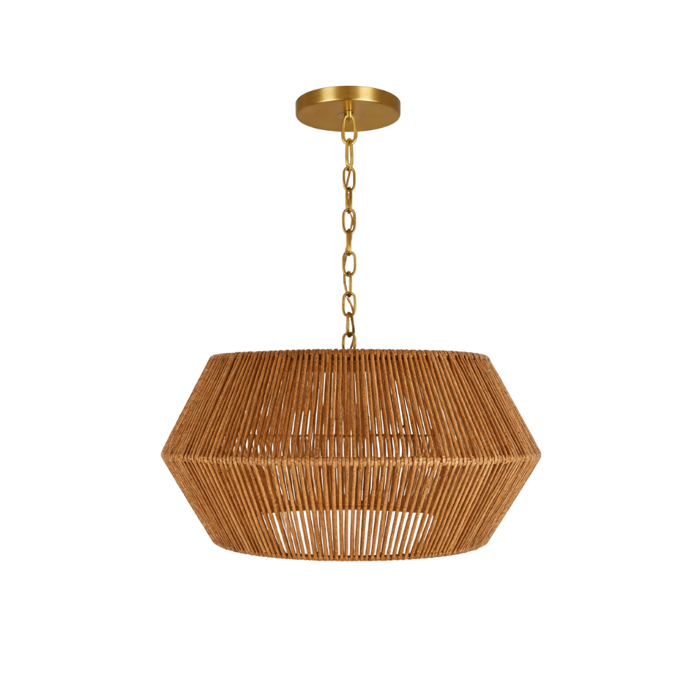 Giulia Chandelier - Natural + Gold Leaf