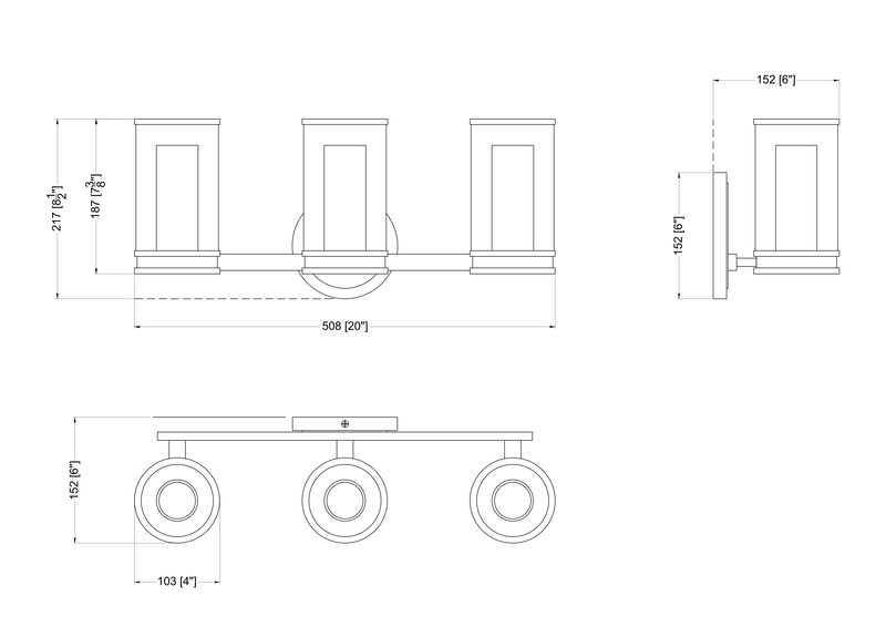 Flux 6 Light Chandelier - Black