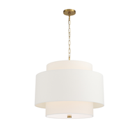 Demure Tiered Pendant - Brass