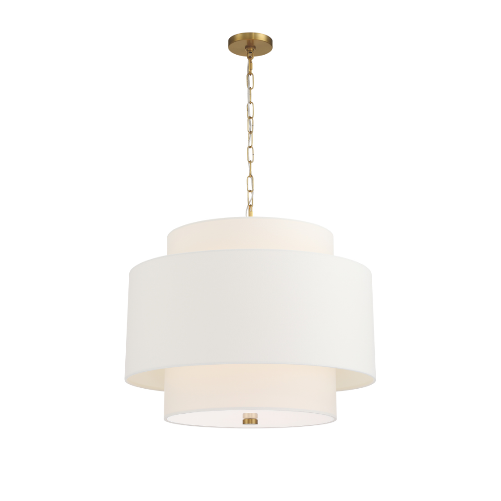 Demure Tiered Pendant - Brass
