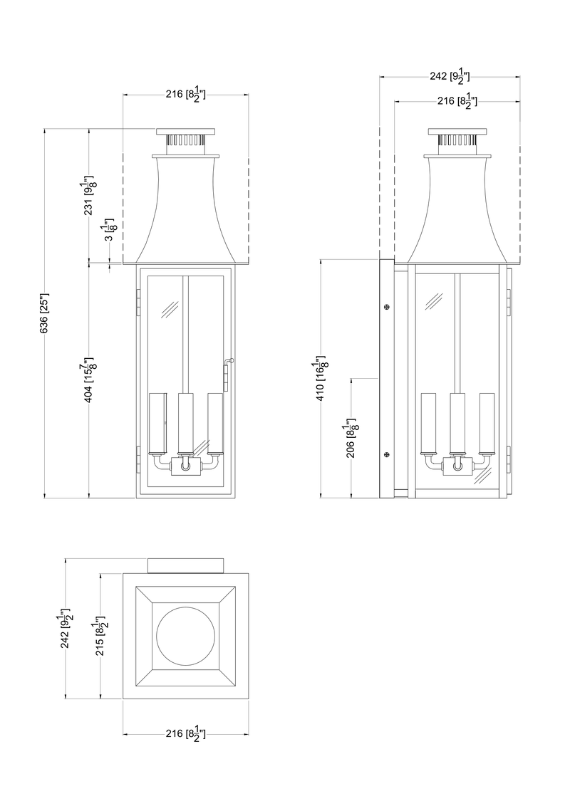Equinox 4 Light Outdoor Wall Lantern - Medium