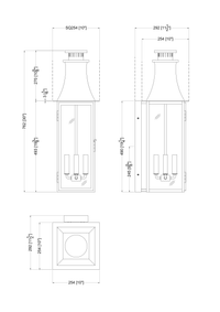 Equinox 4 Light Outdoor Wall Lantern - Large