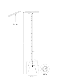 Alicia 1 Light Pendant - Black