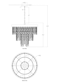Waterfall 8 Light Pendant