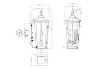 Rockhouse 2 Light Outdoor Lantern - Small