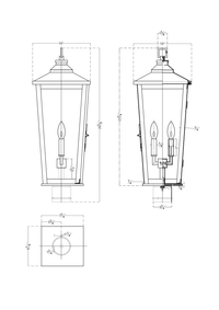 Rockhouse 2 Light Outdoor Post Mount