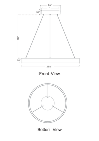 Lunar LED Pendant - Small - Black