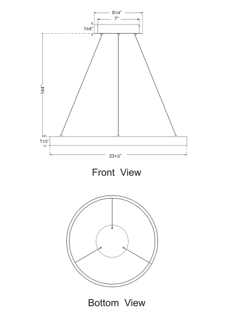 Lunar LED Pendant - Small - Black