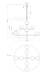 Aria 8 Light LED Chandelier