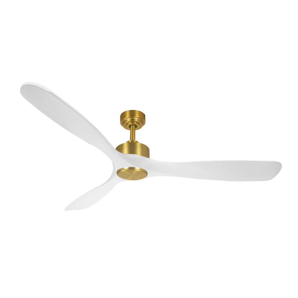 Aged Brass Motor, White Blades