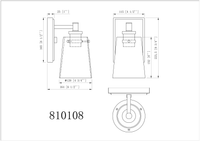 Mia 1 Light Wall Sconce - Black