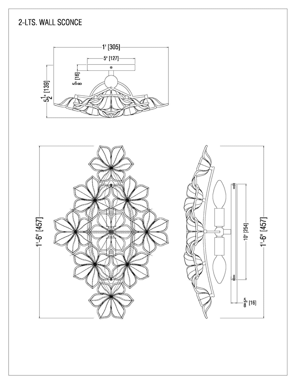 Dogwood Sconce - Champagne