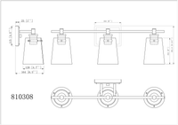 Mia 3 Light Vanity - Brass