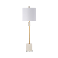Sleek Buffet Lamp - Alabaster